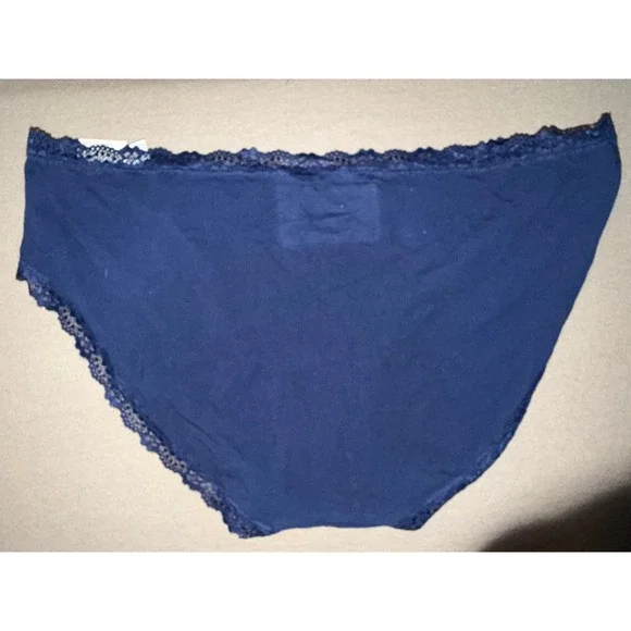 Jenni Intimates‎ Panty Brief Navy Sea Lace Trim Bikini Style Size XXXL Lot of 3 - Picture 4 of 11